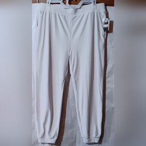 Avia Velour White/Cream Ribbed Pants